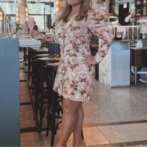 Floral Puff Sleeve Dress